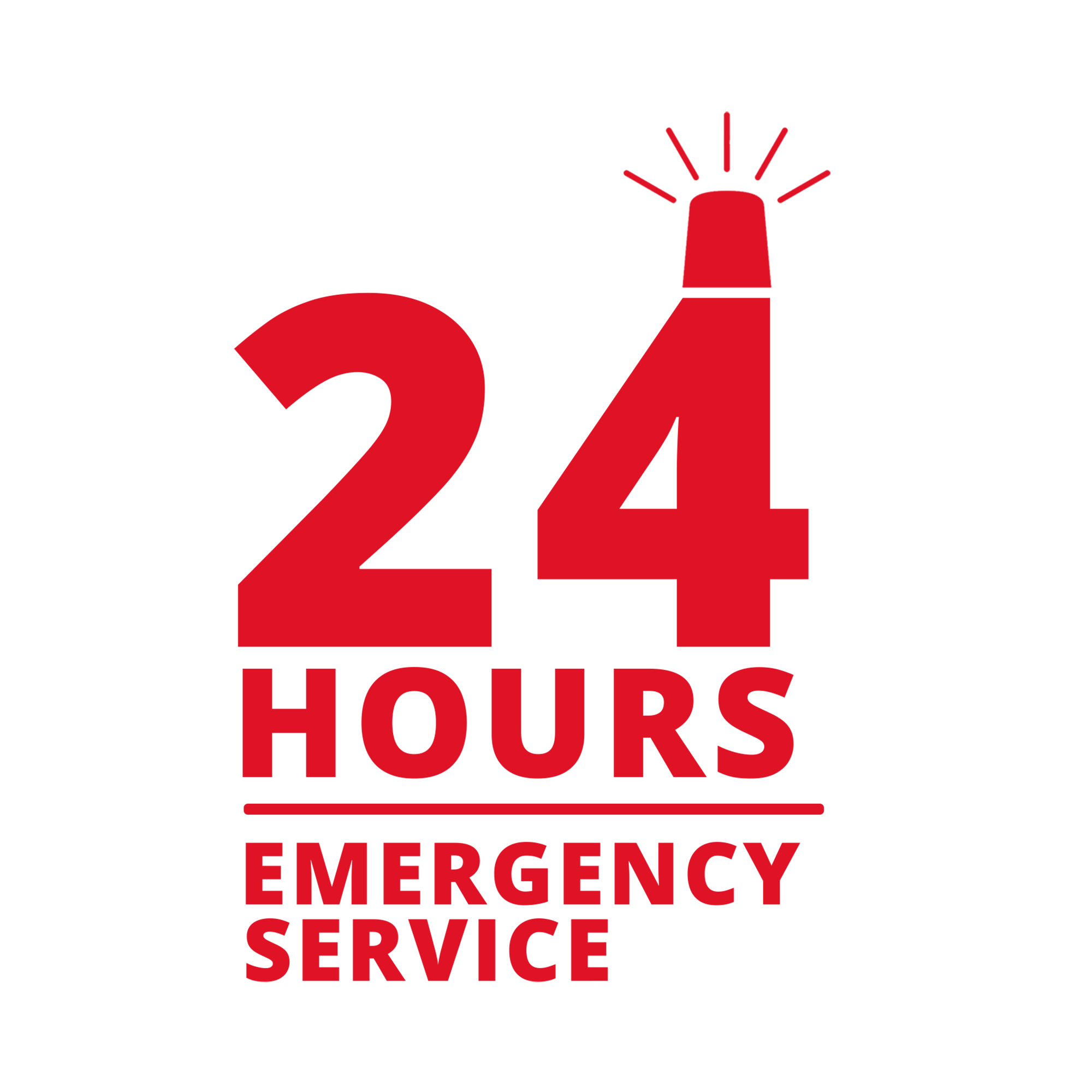 CITYPNG.COM24 Hours Emergency Service Red Logo Icon Sign PNG 2000x2000