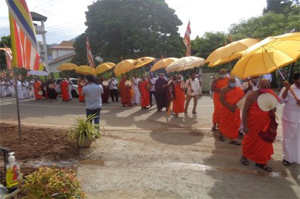 Opening of the new Buddhist Shrine in the office